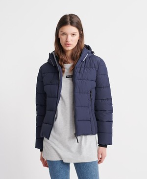 Superdry Spirit Icon Puffer Női Kabát Sötétkék | ZYVWX2069